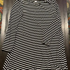 Black and White Striped Dress